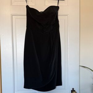 Classic Black Strapless Sheath Dress